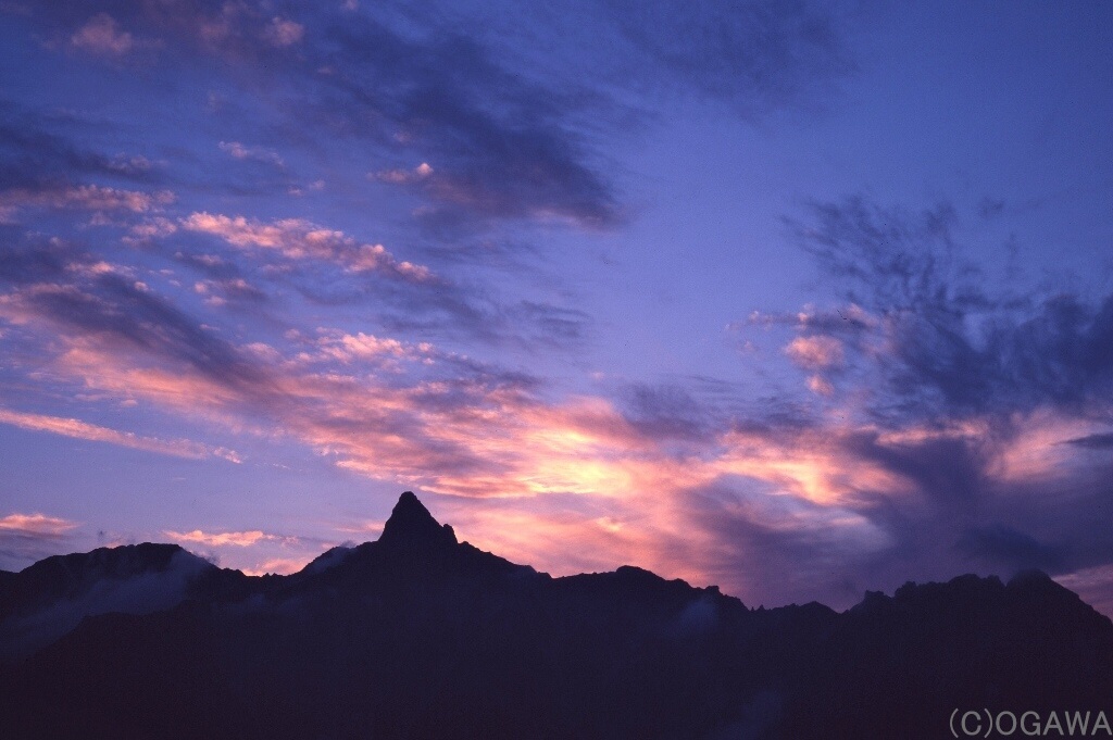 9月 夕暮れの槍ヶ岳